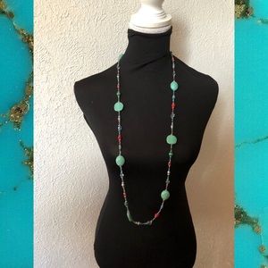 Turquoise and Coral Necklace